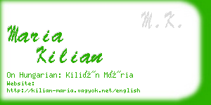 maria kilian business card
